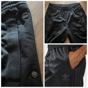 Adidas Side Snap Wide Leg Track Pants.